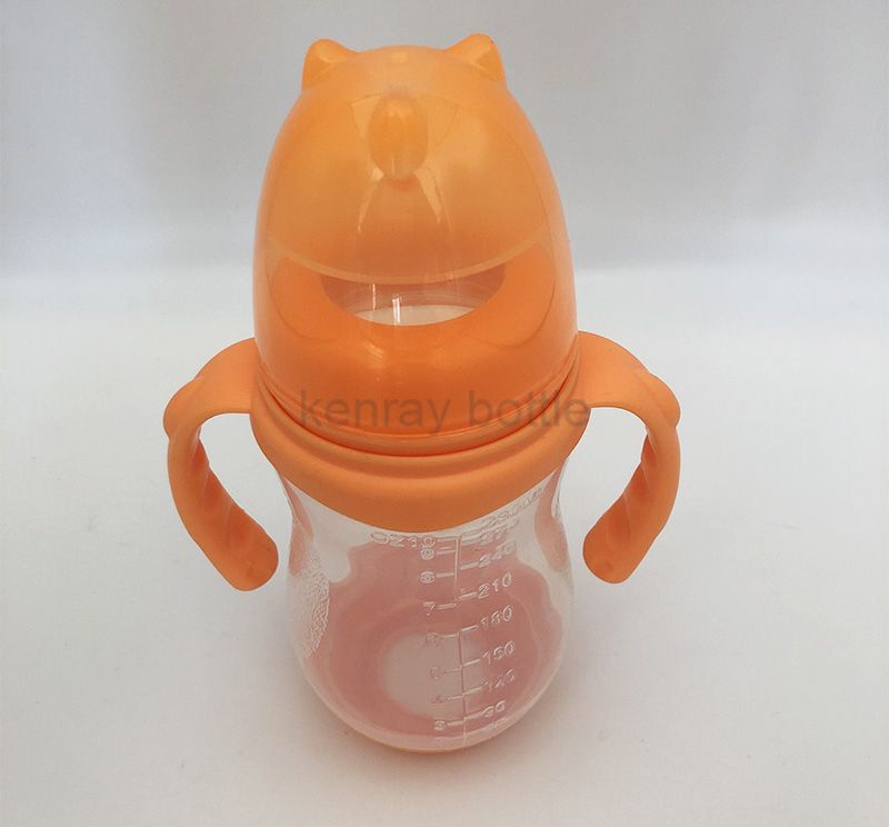 280ML BPA Free Wide Neck Infant Feeding Bottle With Base